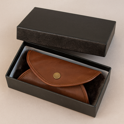 Deluxe Sheepskin Polishing Mitt Dark Brown