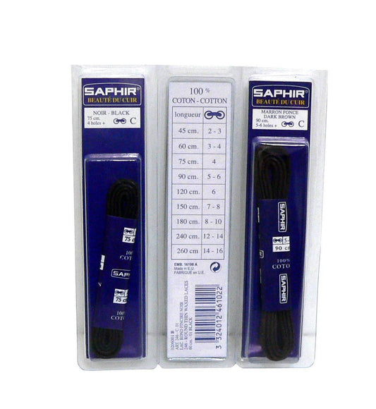 Saphir Beaute du Cuir Fine Round 1.5mm Wax Laces 60cm