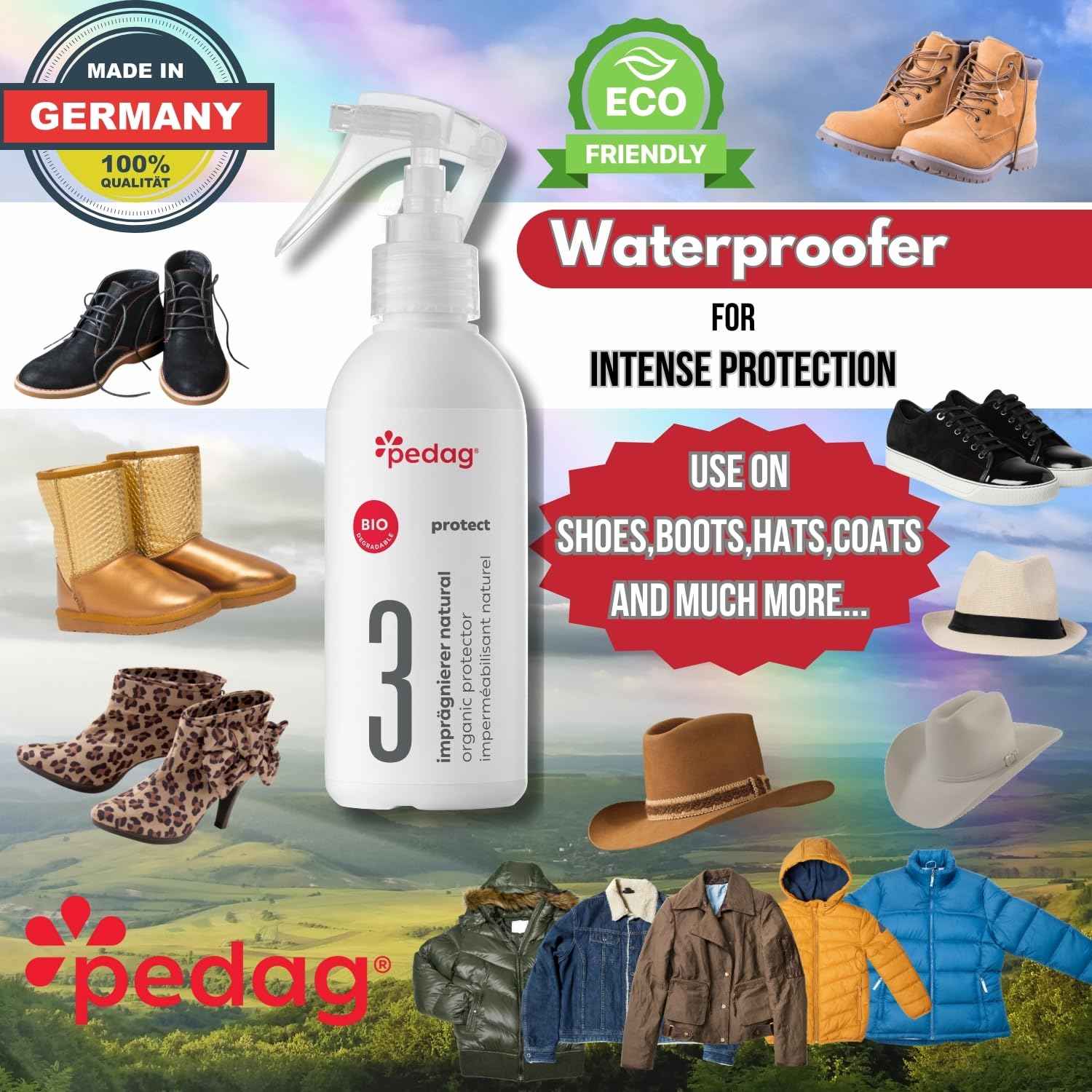 Pedag ECO-Line No.3 Organic Protector 220ml Waterproof Shoe Spray