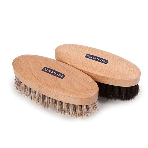 Saphir Beaute du Cuir Oval Horsehair Polish Brush
