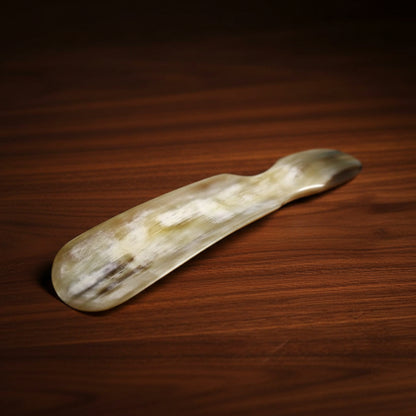 Abbeyhorn 7" Flat Shoehorn with Handle & Leather Thong