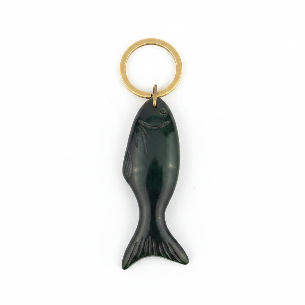 Abbeyhorn Oxhorn Fish Keyring - Handcrafted Unique Gift for Nature Lovers