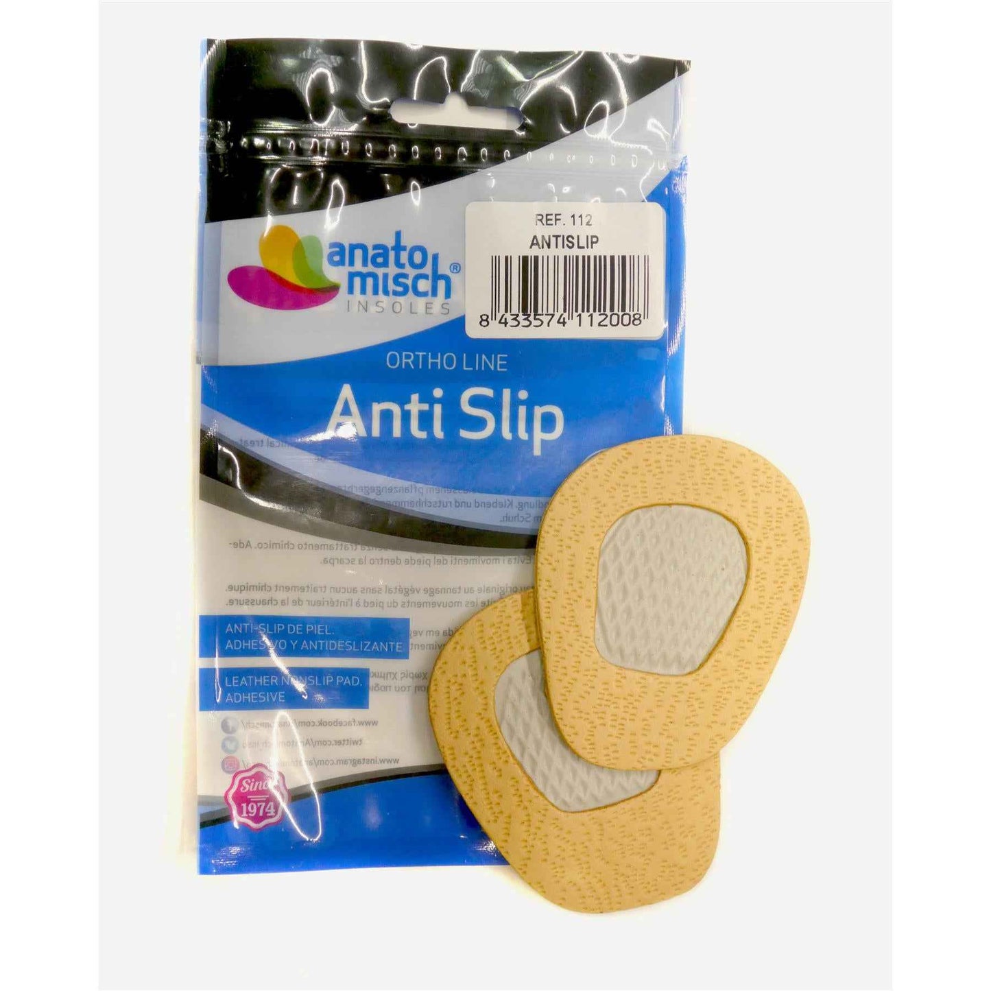 Anatomisch Anti Slip Leather Pad Stops foot movement Insole
