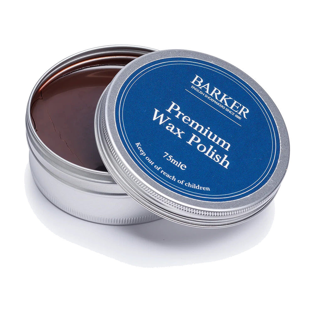 Barker Premium Wax Polish 75ml Restores, Nourishes & Enhances Leather Shoes