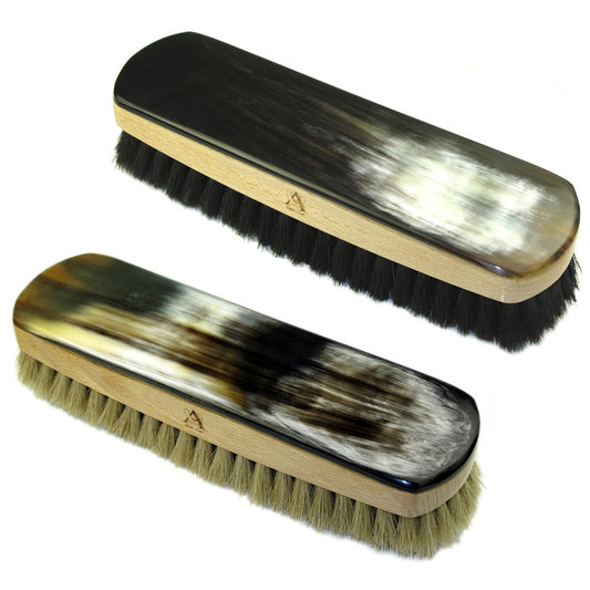 Abbeyhorn Polishing Medium Brush, Real Horn, Boar Bristles