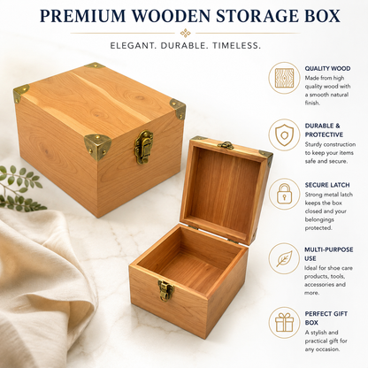 Cedar Wood Valet Box with Brass Edge