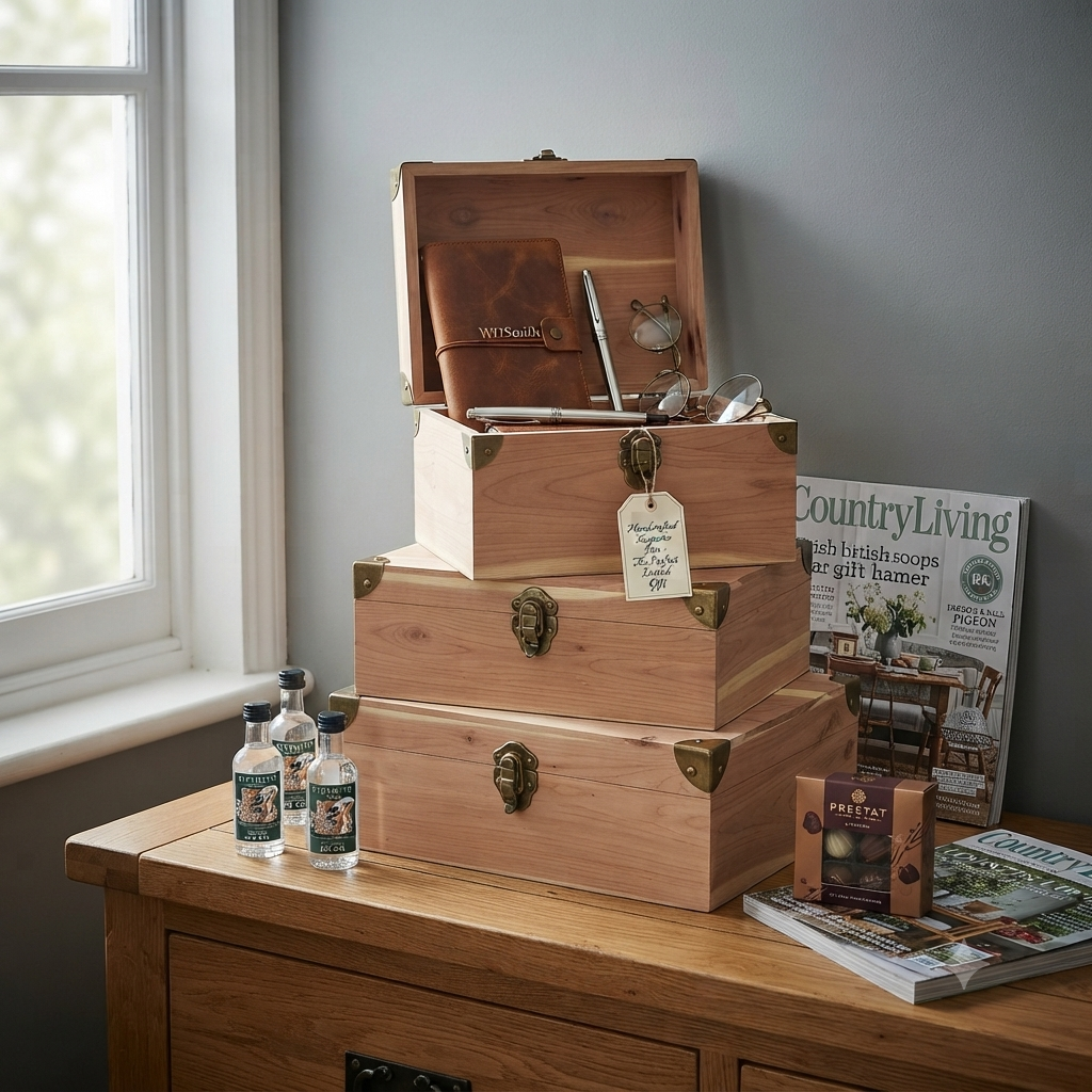 Cedar Wood Valet Box with Brass Edge