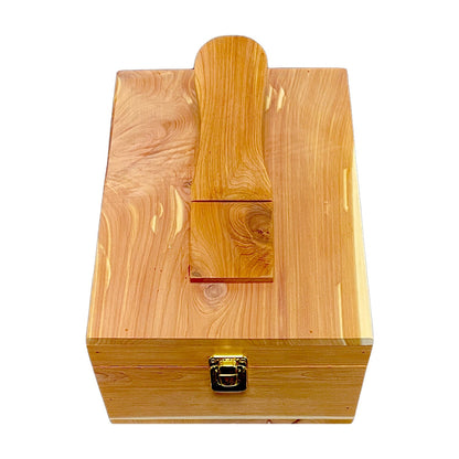 Cedarwood Valet Box with Feet and Shoe Rest
