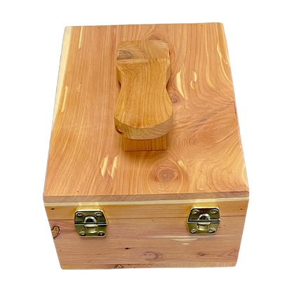 Cedarwood Valet Box with Feet and Shoe Rest