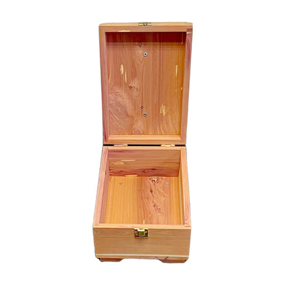 Cedarwood Valet Box with Feet and Shoe Rest