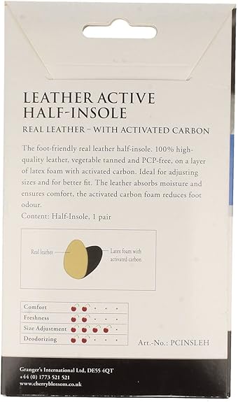 Cherry Blossom Ladies Leather Active Half Insole