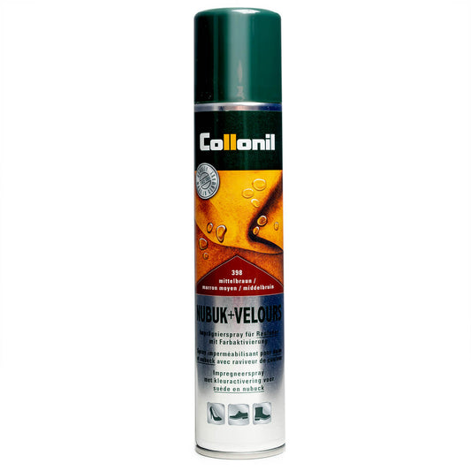 Collonil Nubuck + Velours Waterproof Spray 200ml Medium Brown