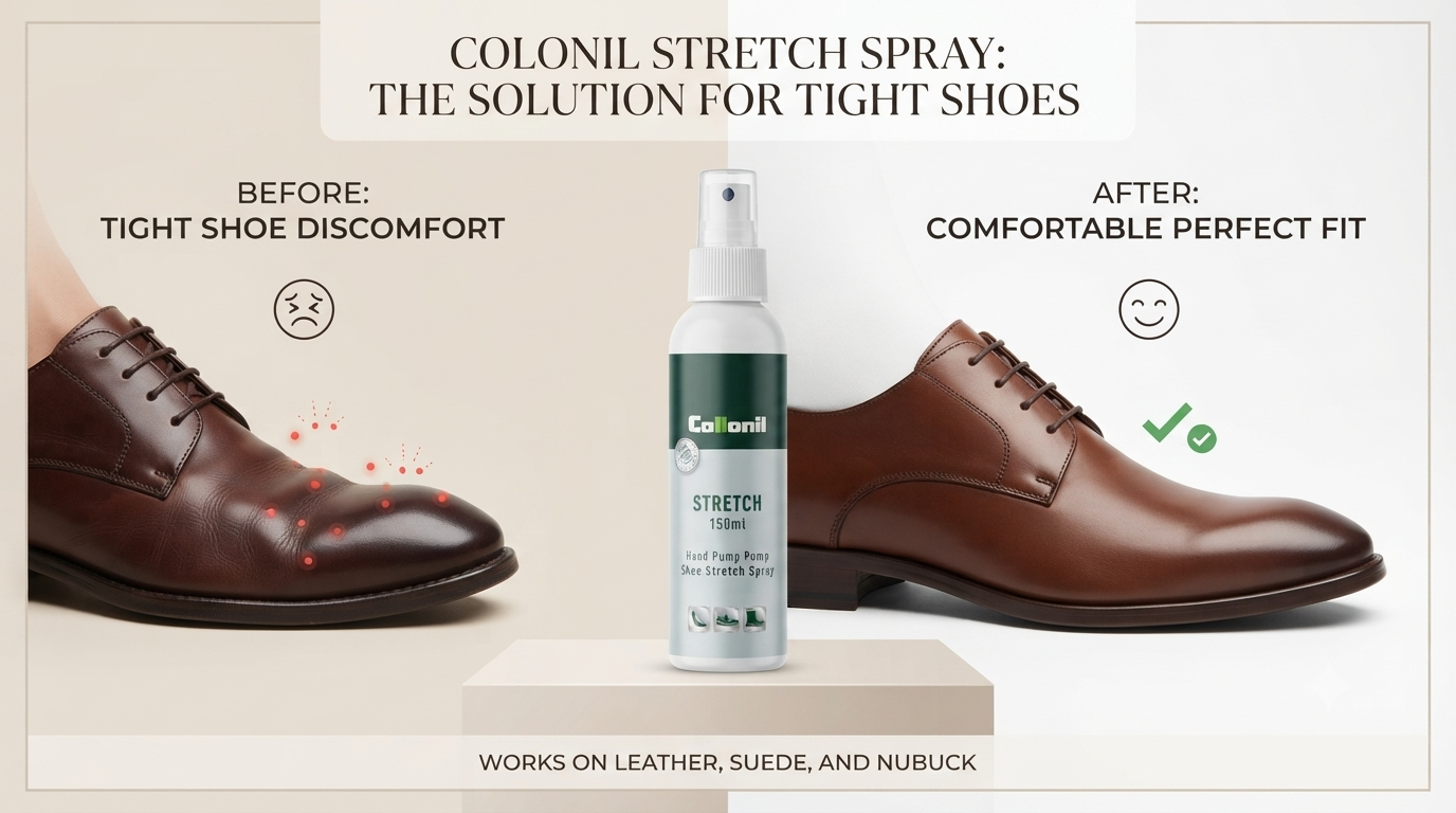 Collonil Hand Pump Stretch spray for softening leather and helping improve shoe comfort results