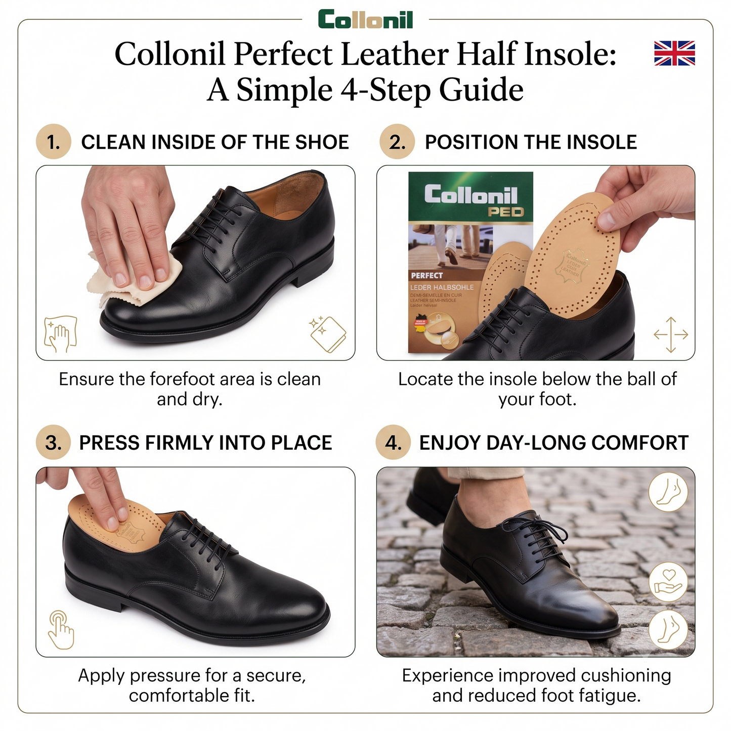 Collonil Insole Shoes for Ultimate Comfort and Support