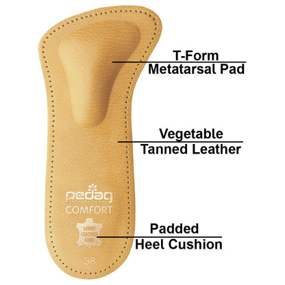 Pedag Comfort 3/4 Leather Insole - Everyday Elegance for Your Shoes