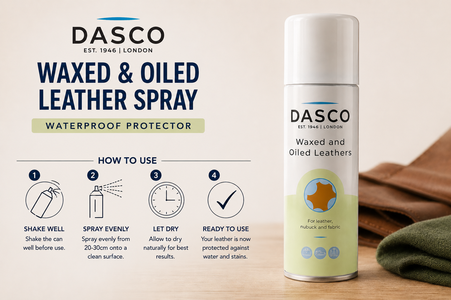 Dasco Waxed & Oiled Leather Spray 200ml