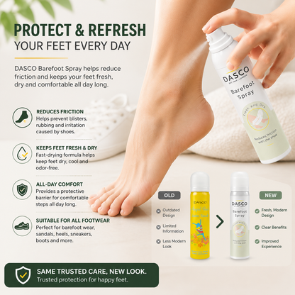 Dasco Barefoot Shoe Spray 75ml Satin Touch