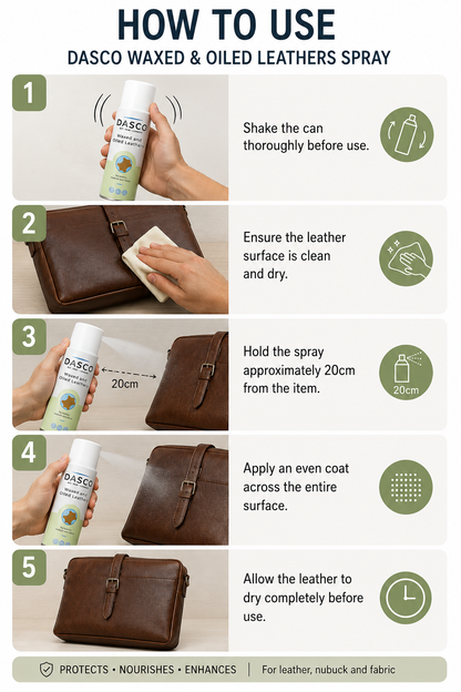 Dasco Waxed & Oiled Leather Spray 200ml