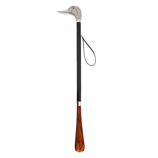 Decorative Duck Head Shoe Horn with Leather Stem