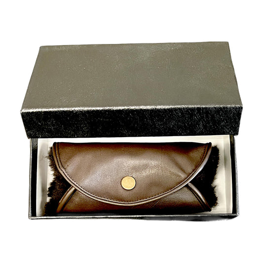Deluxe Sheepskin Polishing Mitt Dark Brown