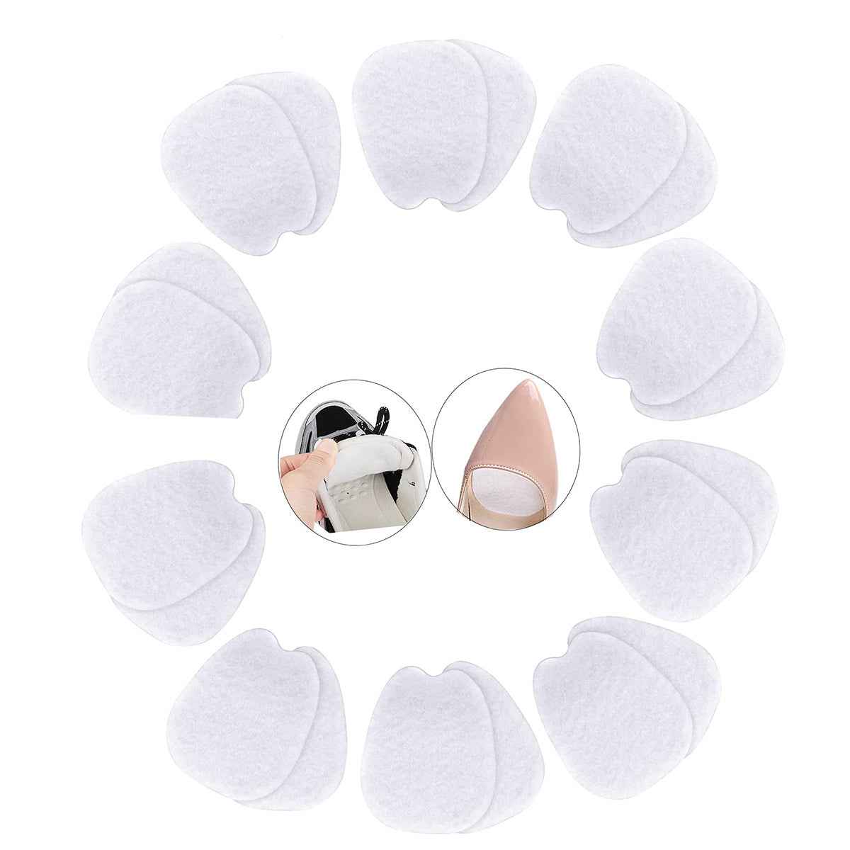 Euroleathers Tongue Pads for Better Fit, Comfort & Instep Support, 10 Pairs