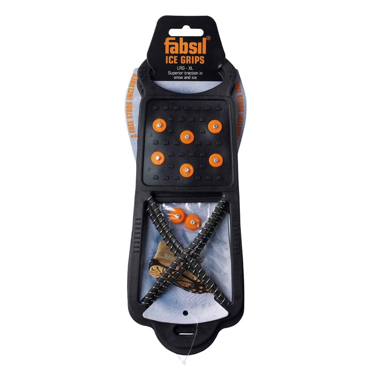 Fabsil Ice Grips – Anti Slip Boot Grips for Snow & Ice