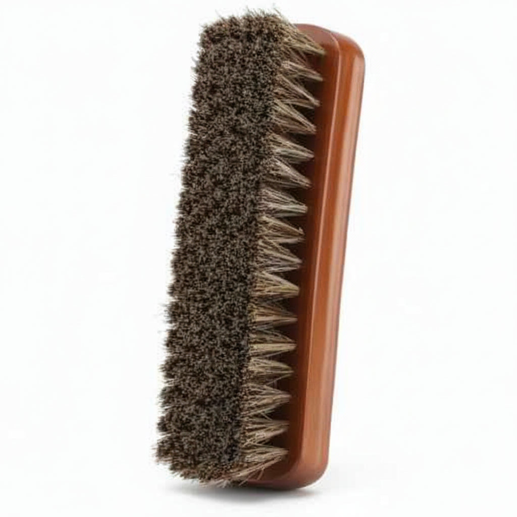 G.H. Bass Buffing Brush Natural Horsehair Shine Shoes & Boots Easily back