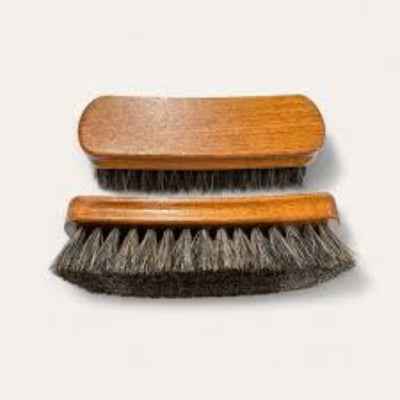 G.H. Bass Buffing Brush Natural Horsehair Shine Shoes & Boots Easily Double