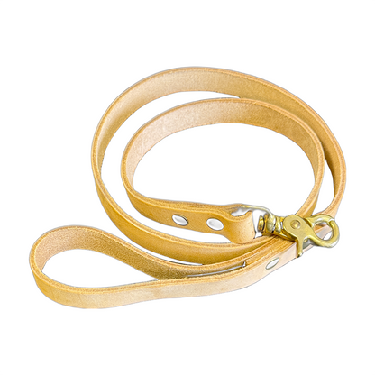Grenson Premium Calf Leather Dog Lead with Solid Brass Hardware