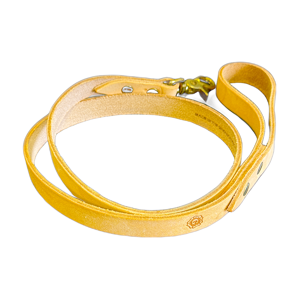 Grenson Premium Calf Leather Dog Lead with Solid Brass Hardware