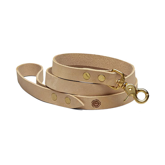 Grenson Natural Tan Leather Dog Lead