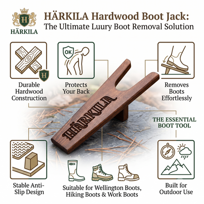 Harkila Boot Jack Dark Brown Sturdy Hardwood Boot Remover