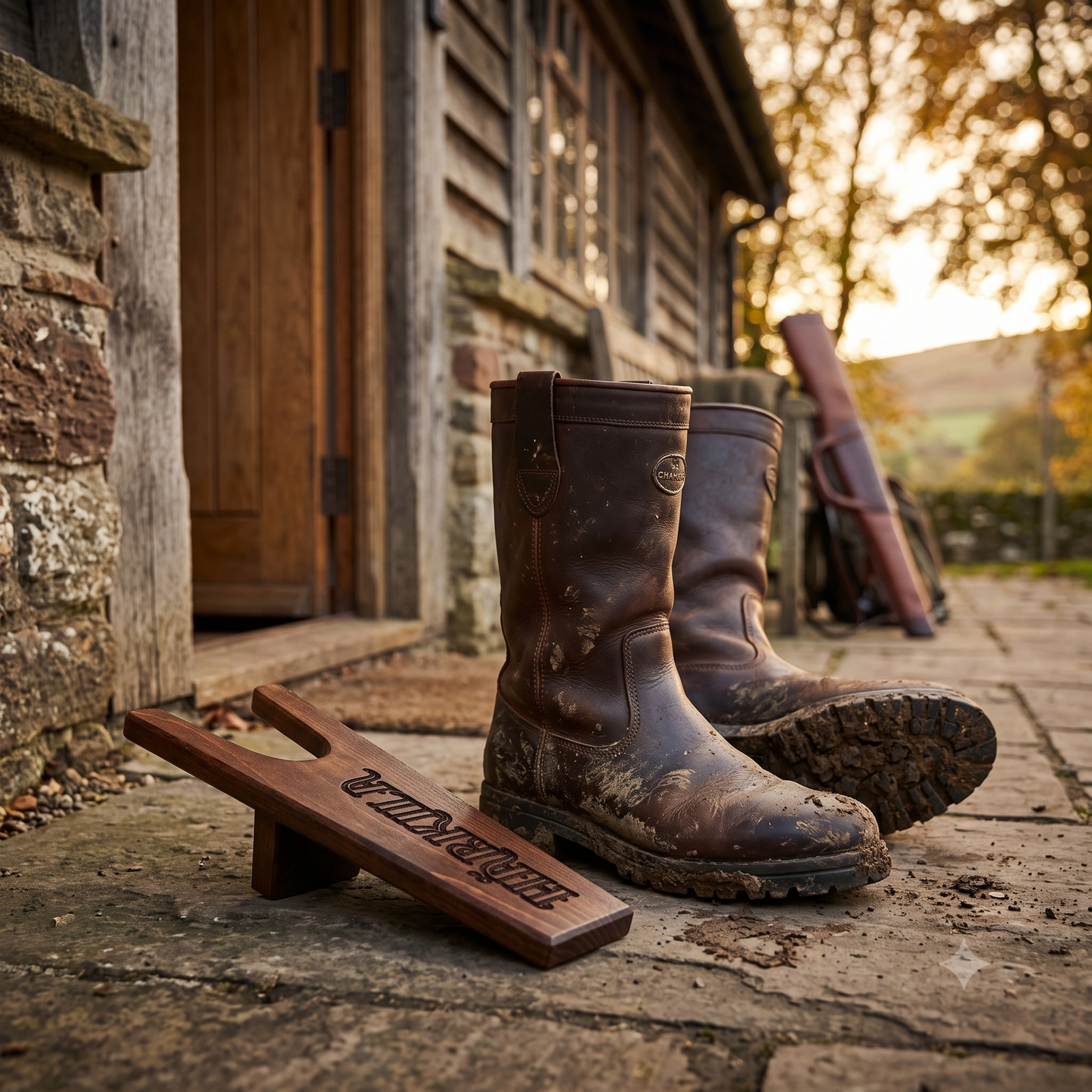 Harkila Boot Jack Dark Brown Sturdy Hardwood Boot Remover