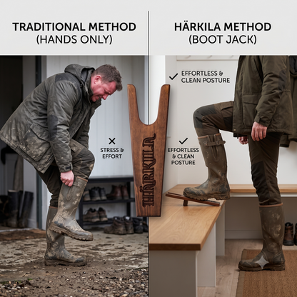 Harkila Boot Jack Dark Brown Sturdy Hardwood Boot Remover
