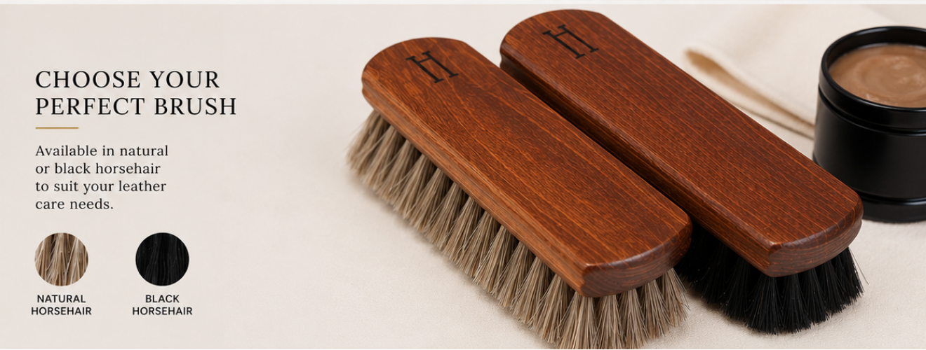 Hewitts Horsehair XL Brush Luxury Shoe Shine Brush