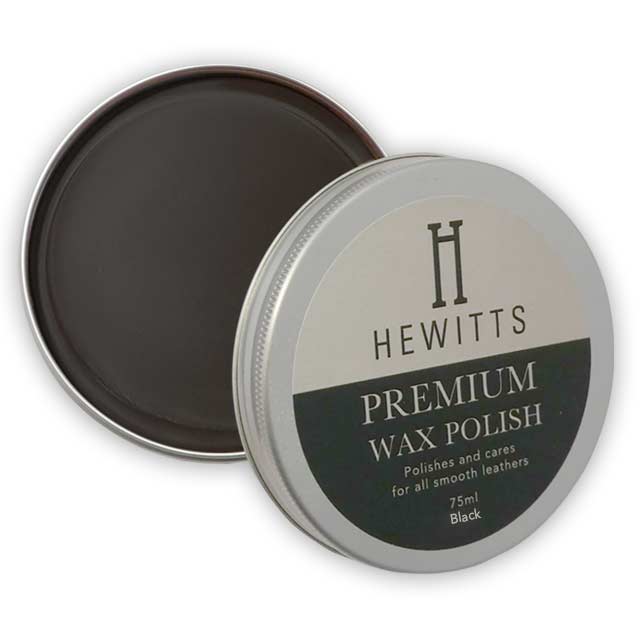 Hewitts Premium Wax Polish 75ml High Shine Leather Shoe Polish