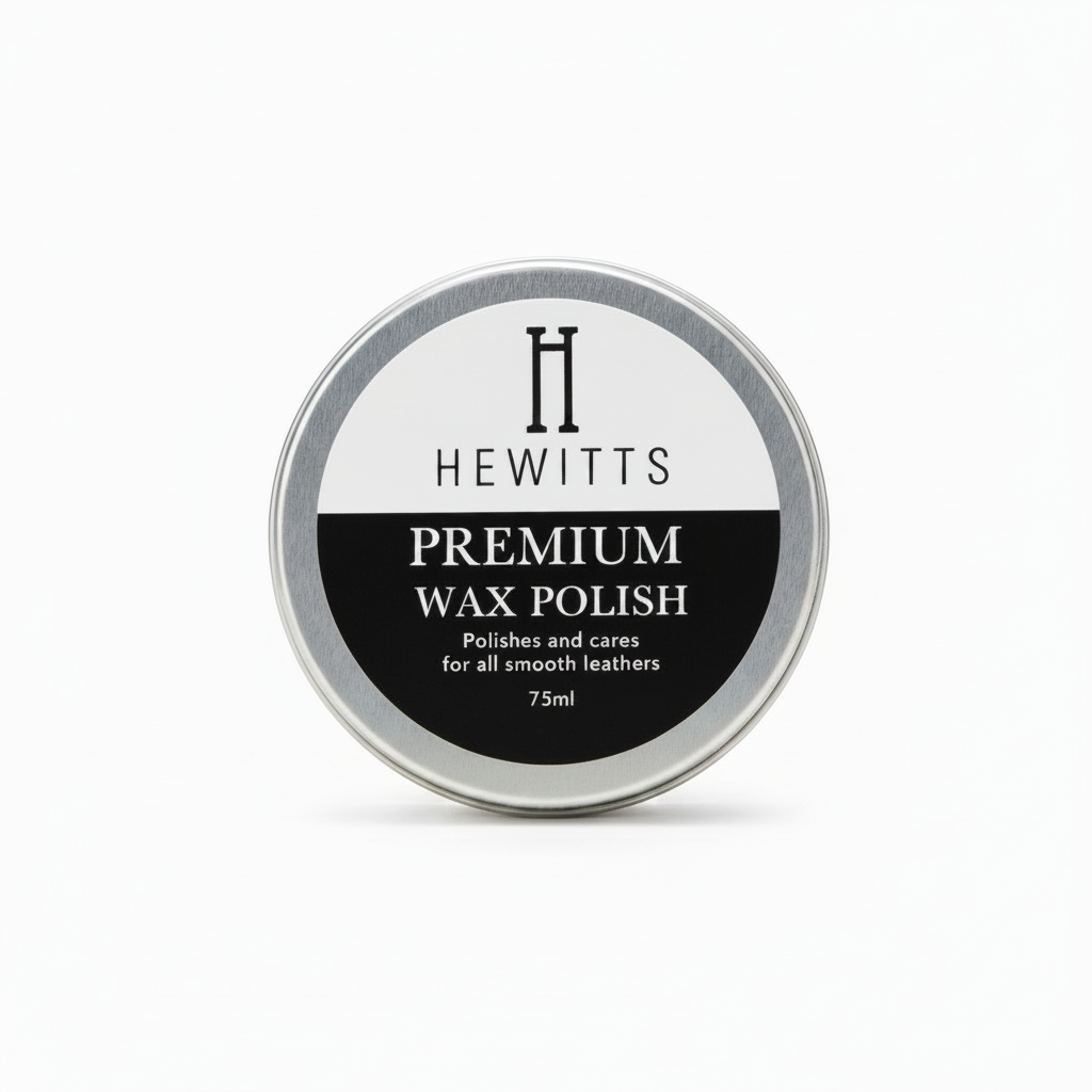Hewitts Premium Wax Polish 75ml High Shine Leather Shoe Polish