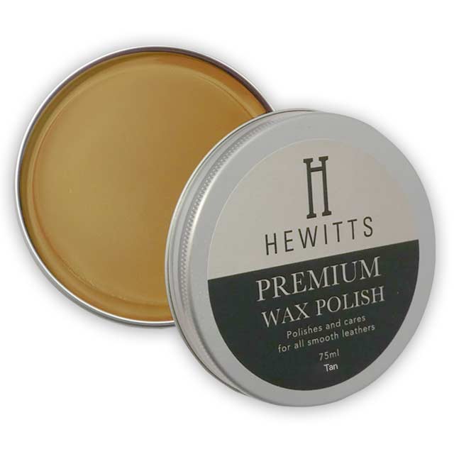 Hewitts Premium Wax Polish 75ml High Shine Leather Shoe Polish