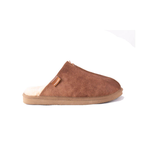 Shepherd of Sweden Hugo Sheepskin Slippers Antique Cognac