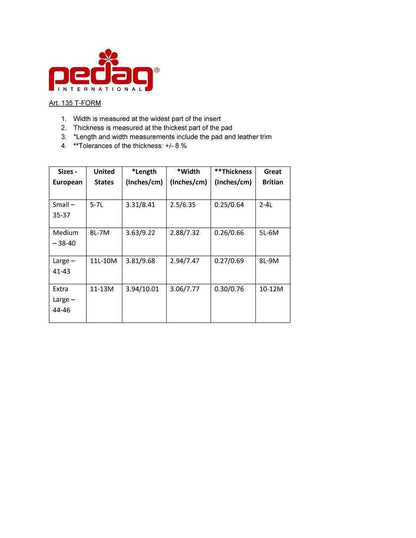 Pedag T-Form Metatarsal Pad - Supports & Cushions The Arch