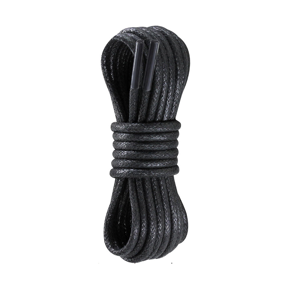 Loake Corded Wax Shoe Laces for Stylish Footwear Black