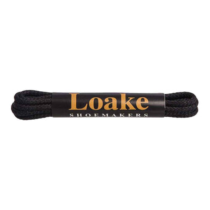 Loake Corded Wax Shoe Laces for Stylish Footwear Black