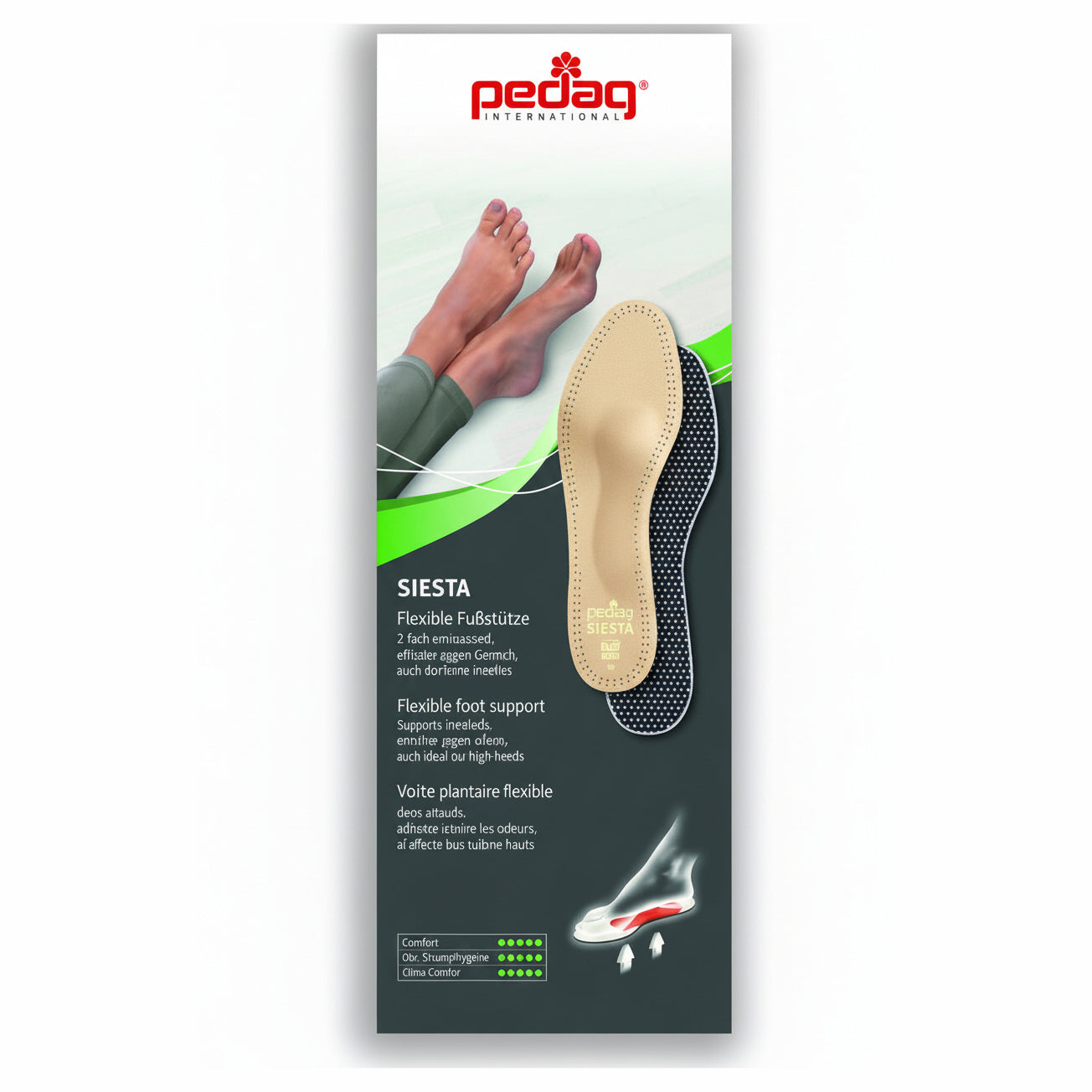 Pedag Siesta Full Length Flexible Orthotic Insole