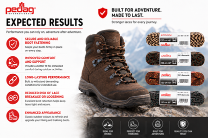 Pedag Hiking & Trekking Laces | 120cm & 150cm Boot