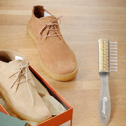 Pedag Crepe Brush for Suede and Nubuck Leather Detail on Shoes