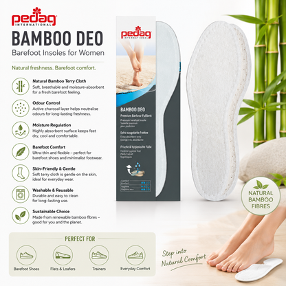 Pedag Bamboo Deo Barefoot Insoles for Women