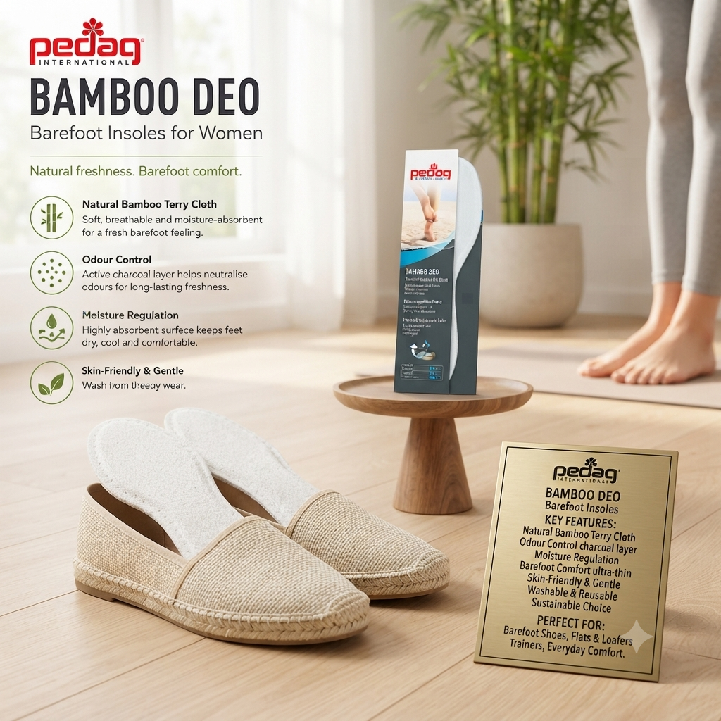 Pedag Bamboo Deo Barefoot Insoles for Women