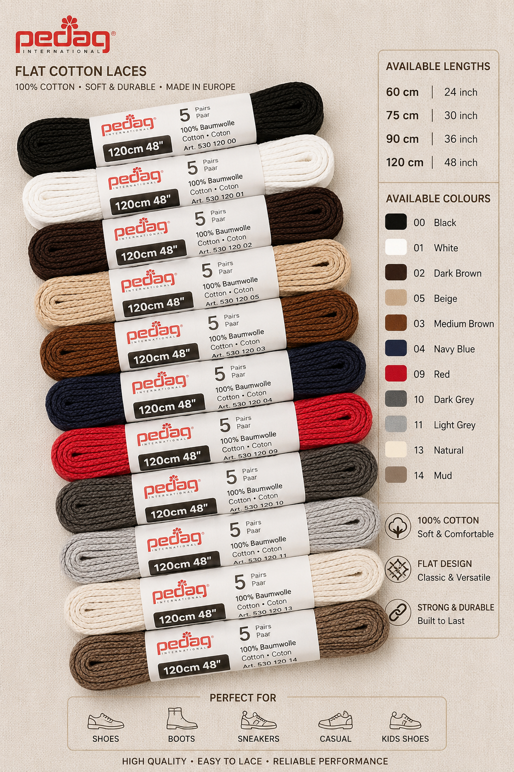 Pedag Flat Cotton Laces