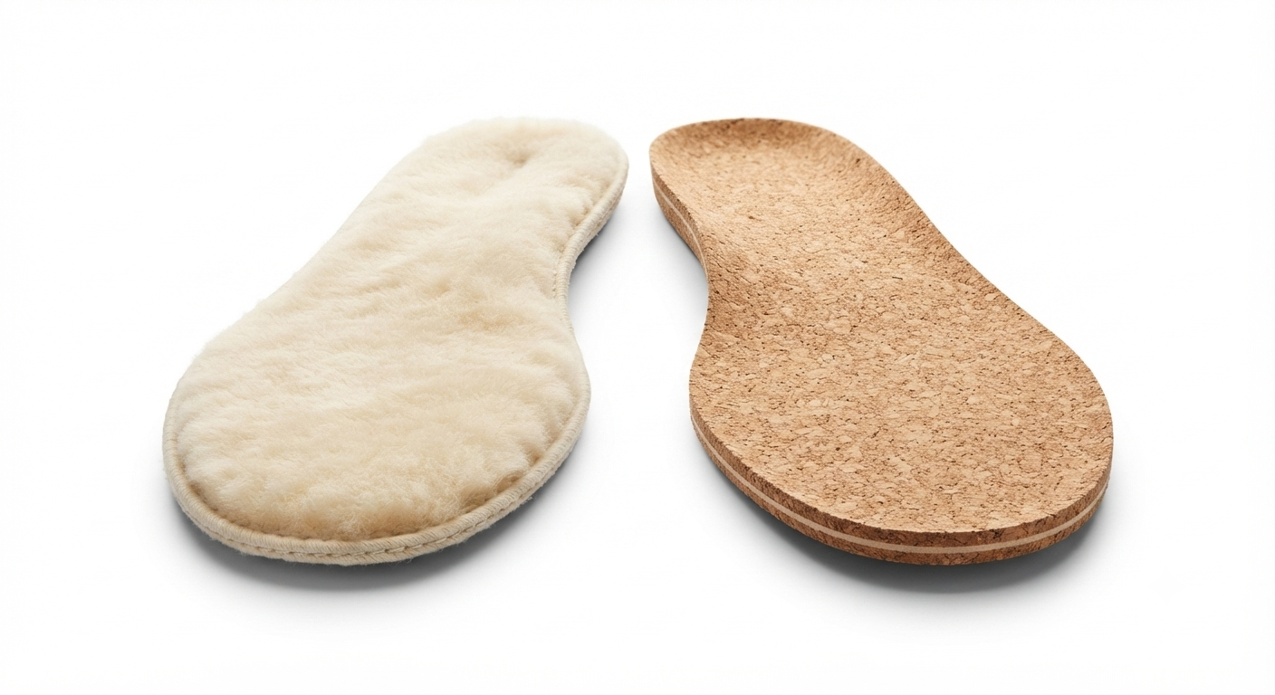 Pedag Keep Warm Wool Cork Insole - 100% Wool & Natural Comfort