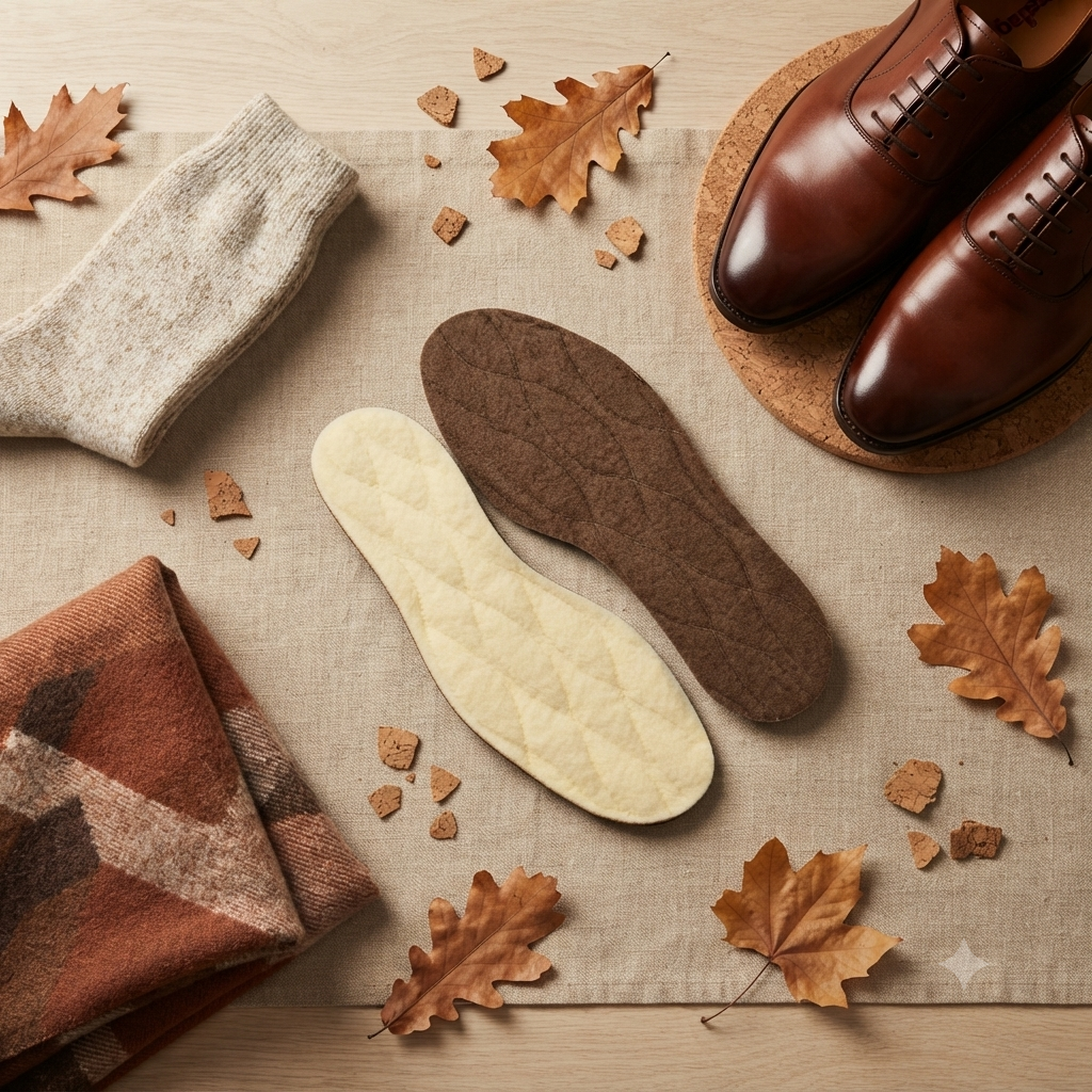 Pedag Keep Warm Wool Cork Insole - 100% Wool & Natural Comfort